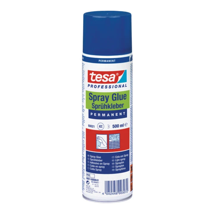 TESA Sprühkleber permanent 60021 transparent 12 Stück ( 3000265485 )