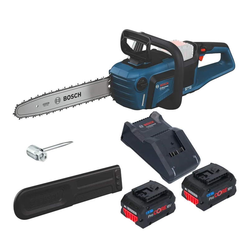 Bosch GKE 18V-40 Professional Akku Kettensäge 18 V 40 cm Brushless + 2x ProCORE Akku 5,5 Ah + Ladegerät