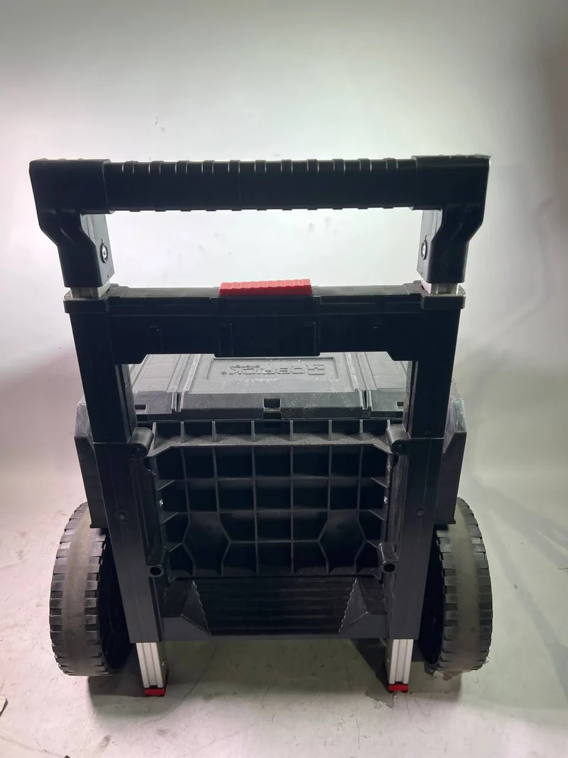 Qbrick System PRO Cart 2.0 Plus Drawer 3 mobile Box auf Rädern 520 x 415 x 660 mm 12 l 2x 4,5 l abnehmbarer Doppelteleskopgriff - Beschädigt