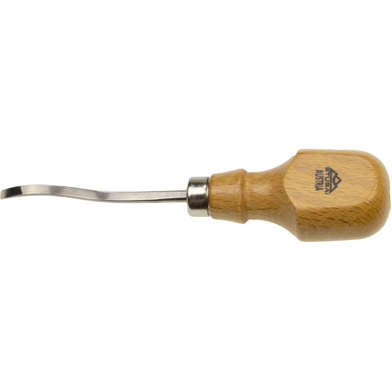 Gekröpftes Mikro-Balleisen, lang mit Palm-Chisel-Heft