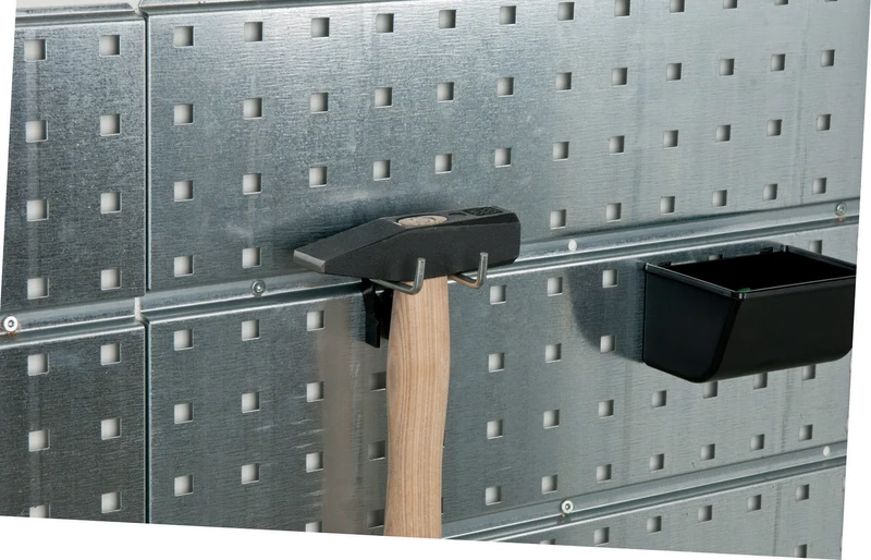 RAACO Werkzeughakenset L.50mm 3tlg. – Hammerhalter für Werkzeugschränke, Clip 4–50mm