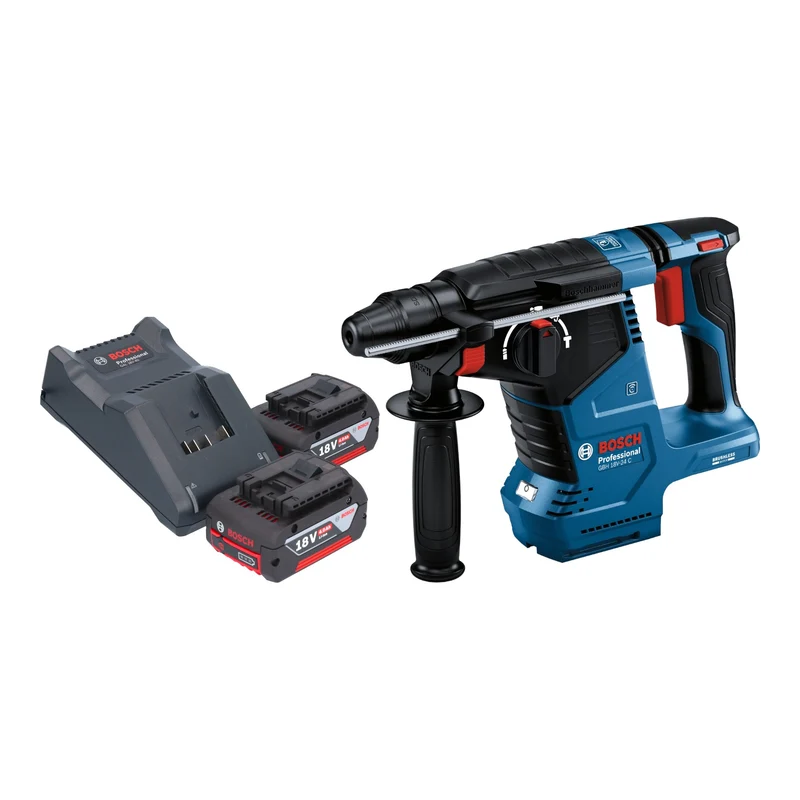 Bosch GBH 18V-24 C Professional Akku Bohrhammer 18 V 2,4 J Brushless SDS plus + 2x Akku 4,0 Ah + Ladegerät