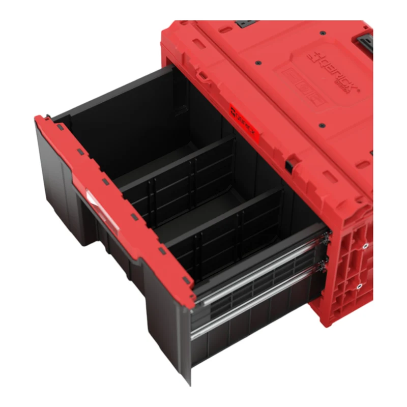 Qbrick System ONE Drawer 1 Toolbox 2.0 Red Ultra HD Custom Werkzeugbox 587 x 380 x 340 mm 32,5 L mit einer Schublade