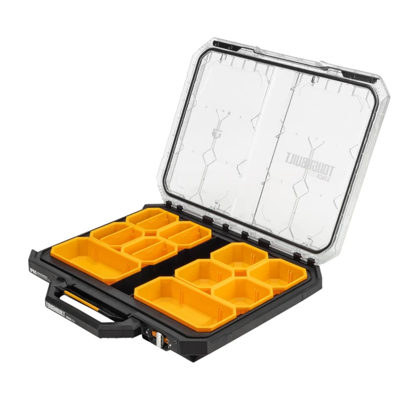 Toughbuilt STACKTECH TB-B1-O-10 flacher Organizer 54 x 48 x 10 cm + 10x Inlay + 4x Trennwand