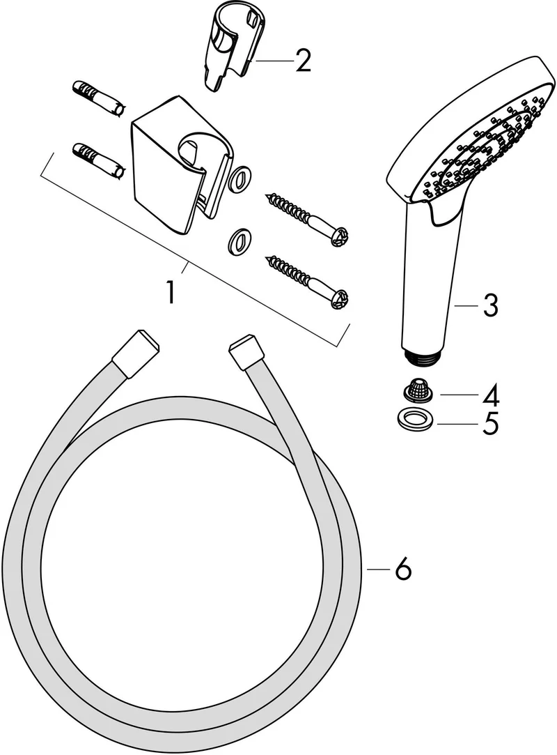 HANSGROHE Brauseset CROMA SELECT E 1jet Isiflex Br-schl we/chr