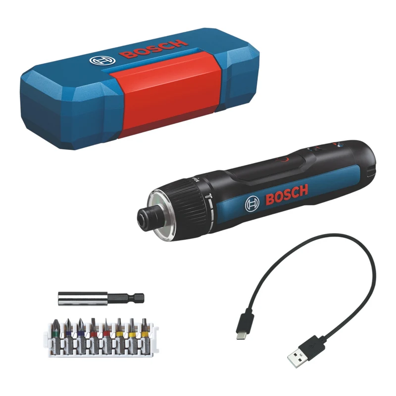 Bosch GO Professional Akku Schrauber 3,6 V 5 Nm 1/4" + 8 tlg. Bit Set + Koffer ( 06019H2201 )