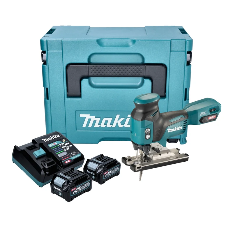Makita JV 001 GD201 Akku Stichsäge 40 V max. 135 mm Brushless + 2x Akku 2,5 Ah + Ladegerät + Makpac