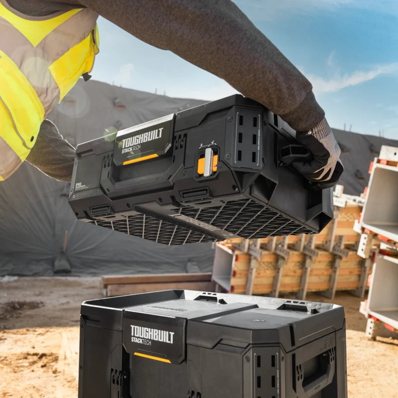 Toughbuilt STACKTECH TB-B1S3-B-70R Werkzeugkisten Set mit Rollen 3 tlg. IP65 86 x 56 x 40 cm