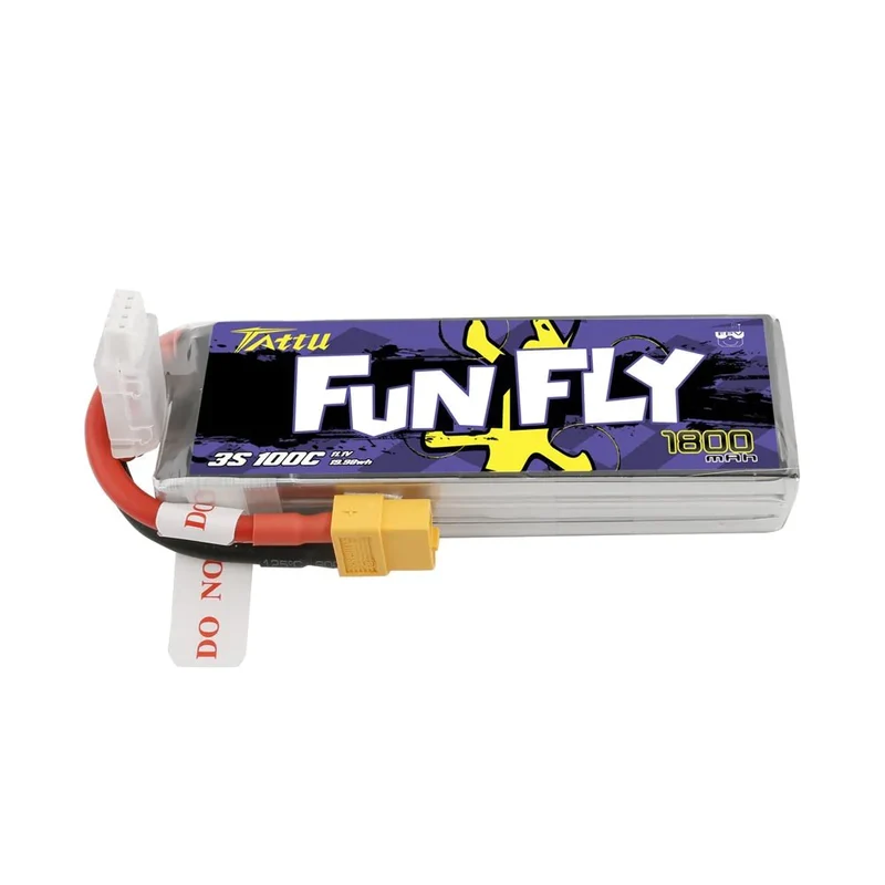 Tattu Funfly Serie 1800mAh 11.1V 100C 3S1P Lipo Akku mit XT60 Stecker