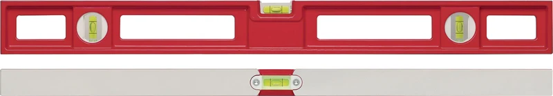 BMI Wasserwaage 80 cm Aludruckguss rot ± 0,5 mm/m mit 3 Libellen