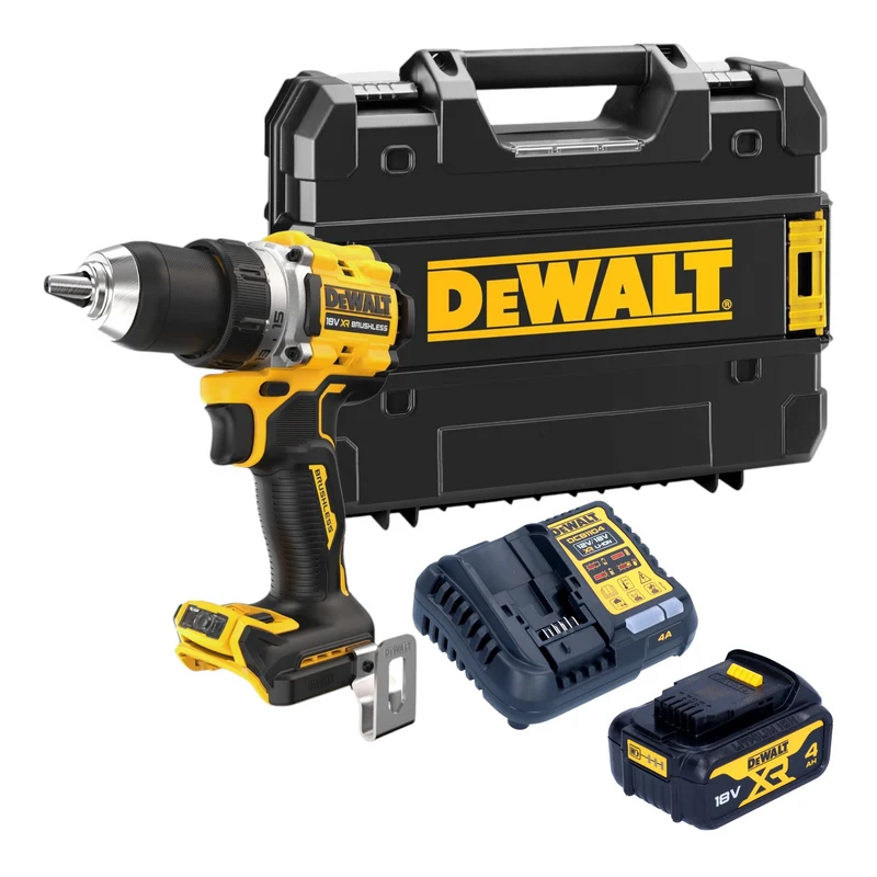DeWalt DCD 800 M1T Akku Bohrschrauber 18 V 90 Nm Brushless + 1x Akku 4,0 Ah + Ladegerät + TSTAK