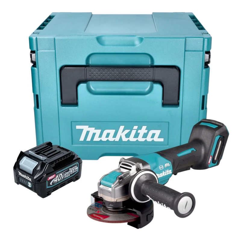 Makita GA 047 GD101 Akku Winkelschleifer 40 V max. 125 mm X-LOCK Brushless + 1x Akku 2,5 Ah + Makpac - ohne Ladegerät