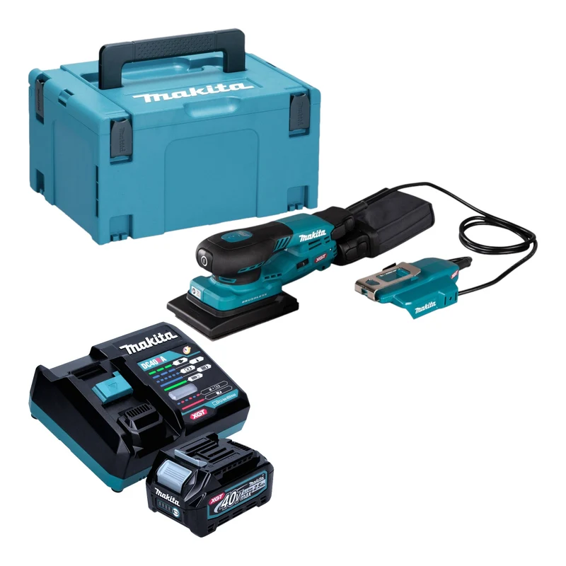 Makita BO 005 CGD101 Akku Schwingschleifer 40 V max. 80 x 130 mm 3,0 mm Hub Brushless + 1x Akku 2,5 Ah + Ladegerät + Makpac