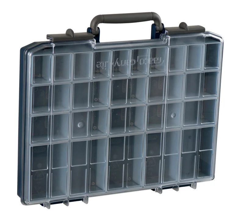 raaco Sortimentskasten CarryLite 55 5x10-50, 50 Fächer, 413x330x57 mm, 4er-Pack