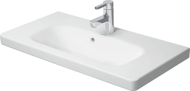 Duravit DuraStyle Möbelwaschtisch 785 mm mit Überlauf, Hahnlochbank und 3 Hahnlöchern in Weiß