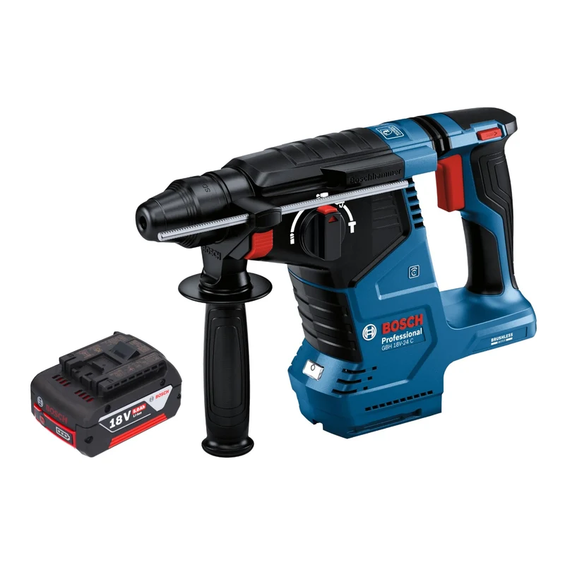 Bosch GBH 18V-24 C Professional Akku Bohrhammer 18 V 2,4 J Brushless SDS plus + 1x Akku 5,0 Ah - ohne Ladegerät