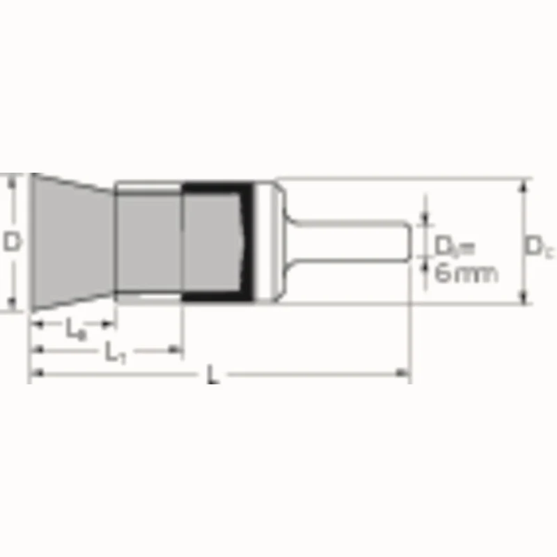 PFERD Pinselbürste PBUR INOX Ø13 mm, Drahtstärke 0,2 mm, Edelstahl, 15000 min-¹
