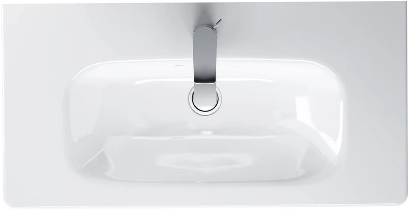 Duravit DuraStyle Möbelwaschtisch 785 mm mit Überlauf, 1 Hahnloch, WonderGliss, weiß