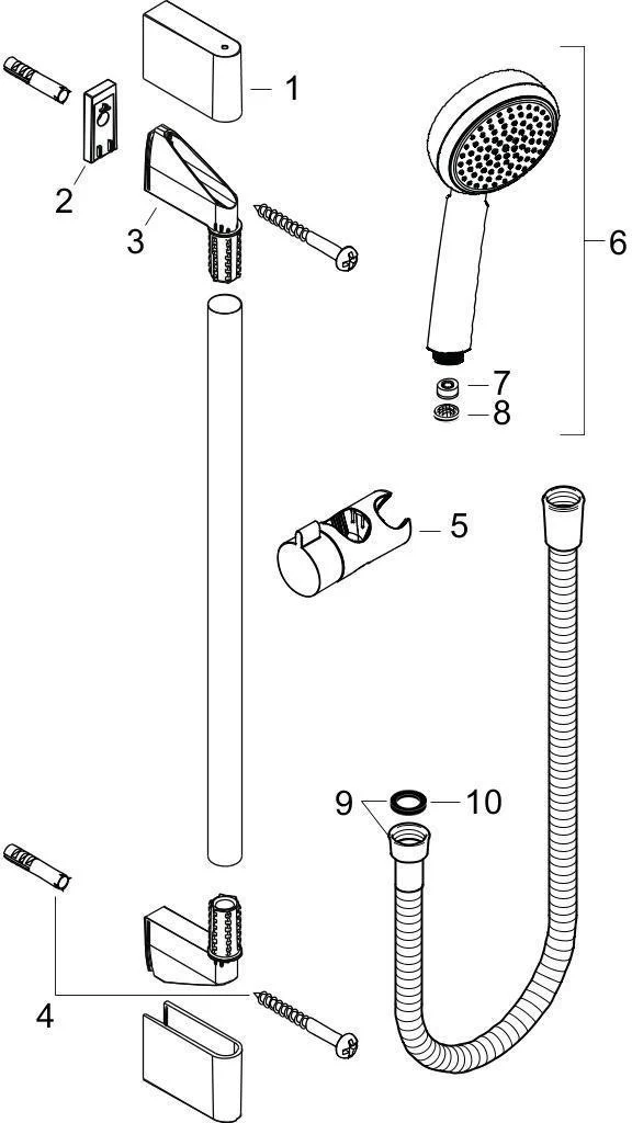 HANSGROHE Brauseset CROMETTA 100 1jet Bsta Unica´Croma