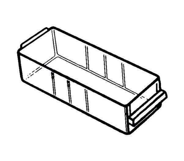 RAACO Schublade für Kleinteile-Magazin 150-00, 55x153x41 mm, ESD-leitfähig, schwarz