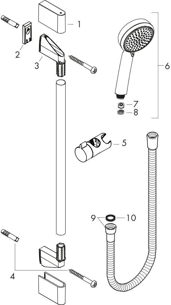 HANSGROHE Brauseset Crometta 100 Vario mit Weiß/Chrom