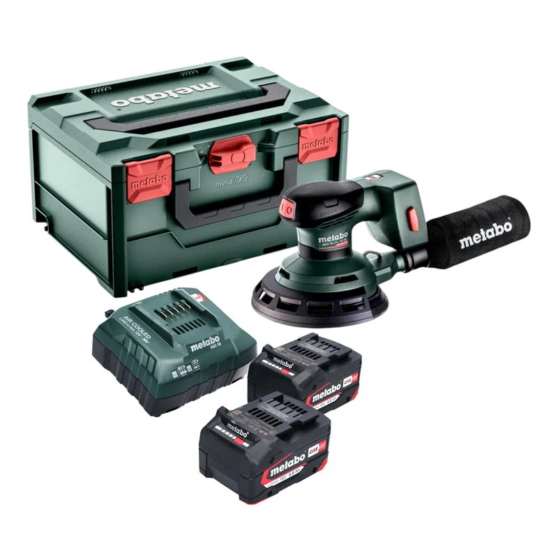 Metabo SXA 18 LTX 150 BL Akku Exzenterschleifer 18 V 150 mm Brushless + 2x Akku 4,0 Ah + Ladegerät + metaBOX