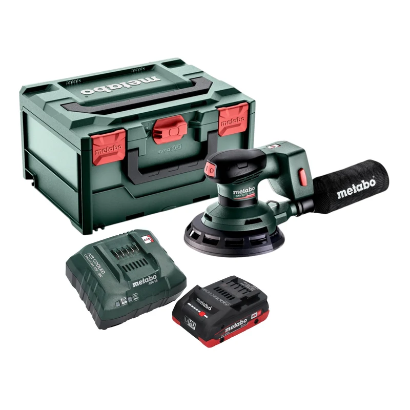Metabo SXA 18 LTX 150 BL Akku Exzenterschleifer 18 V 150 mm Brushless + 1x LiHD Akku 4,0 Ah + Ladegerät + metaBOX