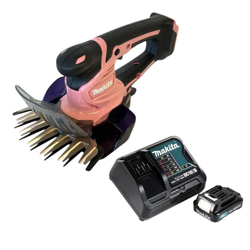 Makita UM 600 DSAP Akku Grasschere 12 V max 160 mm Pink + 1x Akku 2,0 Ah + Ladegerät
