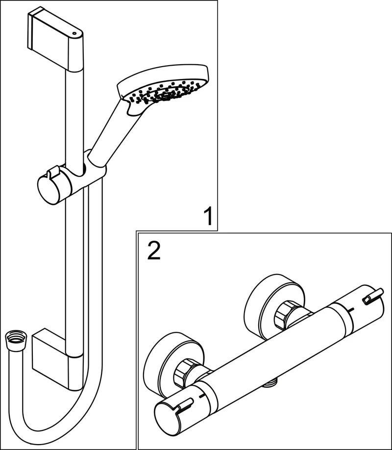 HANSGROHE Brausekombi CROMA SELECT E VARIO Shower Set 900mm we/chr