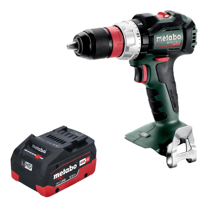 Metabo BS 18 LT BL Q Akku Bohrschrauber 18 V 75 Nm Brushless + 1x LiHD Akku 5,5 Ah - ohne Ladegerät