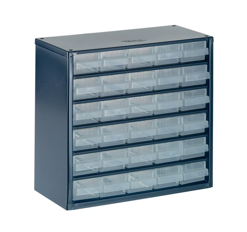 RAACO Kleinteilemagazin Stahlmagazin 630-00 mit 30 Schubladen, 306x150x283 mm