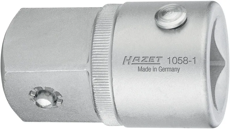 HAZET Vergrößerungsstück 1058-1 – 3/4" auf 1" Vierkant, 60 mm, CV-Stahl verchromt