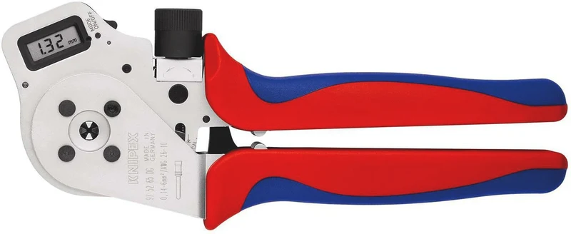 KNIPEX Vierdornpresszange 240 mm – Digitale Crimpzange für 0,14–6 mm² (AWG 26–10)