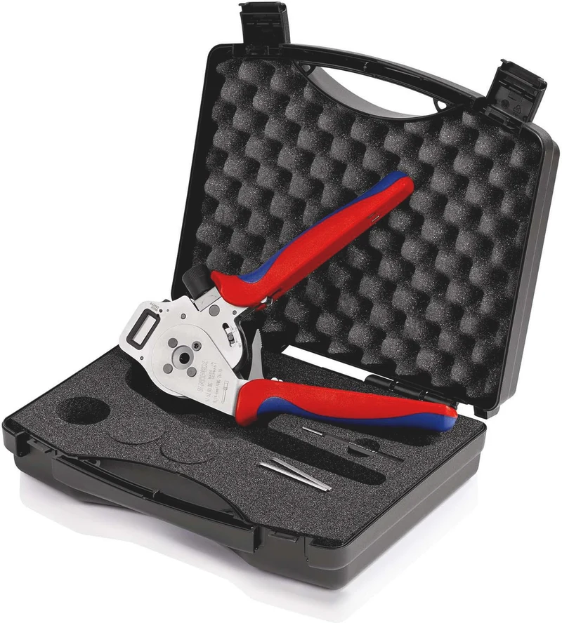 KNIPEX Vierdornpresszange 240 mm – Digitale Crimpzange für 0,14–6 mm² (AWG 26–10)