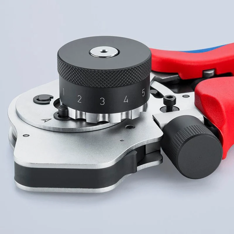 KNIPEX Vierdornpresszange 240 mm – Digitale Crimpzange für 0,14–6 mm² (AWG 26–10)