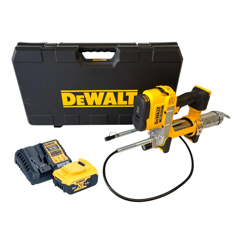 DeWalt DCGG 571 P1K Akku Fettpresse 18 V + 1x Akku 5,0 Ah + Ladegerät