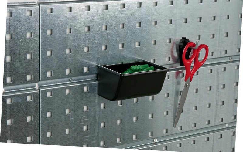 RAACO Werkzeughaken Clip 9 für Kleinteile-Ablagekästen – 1-teilig, 108 x 83 x 58 mm