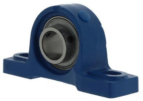 SNR Stehlager-Gehäuseeinheit UCP211 55 mm mit Gewindestiften – Grauguss, dunkelblau