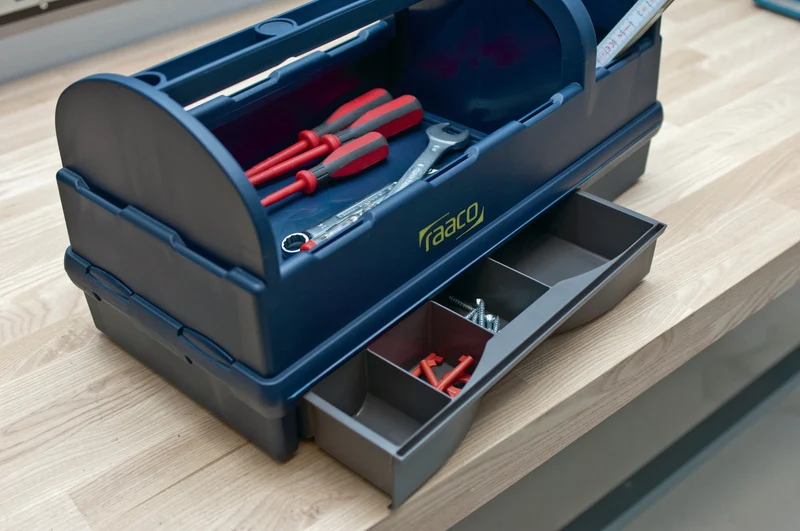 raaco Werkzeugträger Open Toolbox B.476xT.228xH.230mm dkl.-blau, a.PP – 4 Stk.