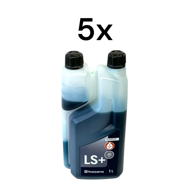 Husqvarna 5x LS+ Zweitakt Öl 1 Liter ( 5x 578037002 ) - 2 Stroke Oil - Low Smoke Oil