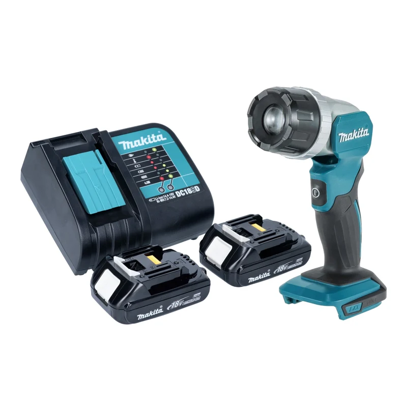 Makita DML 808 SY Akku Handstrahler 14,4 / 18 V 190 lm LED + 2x Akku 1,5 Ah + Ladegerät