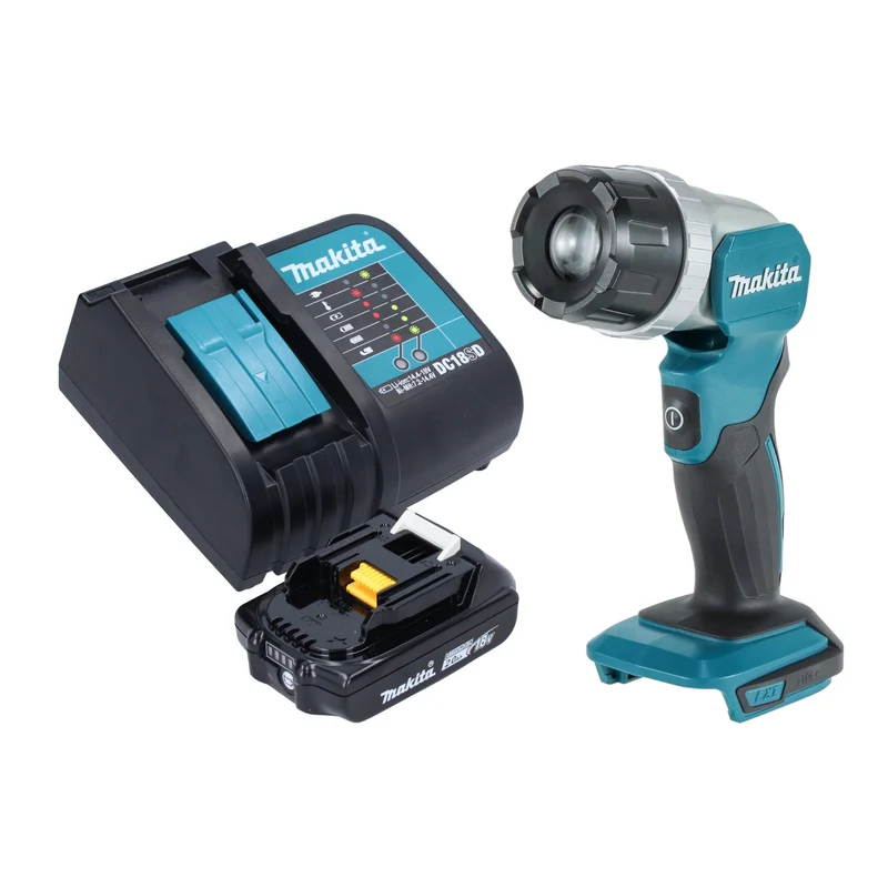 Makita DML 808 SA1 Akku Handstrahler 14,4 / 18 V 190 lm LED + 1x Akku 2,0 Ah + Ladegerät
