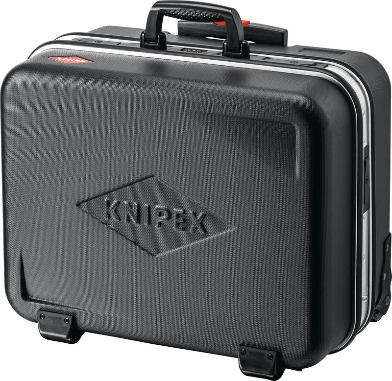 KNIPEX Schalenkoffer BIG Twin Move – Rollbarer Leerkoffer mit Teleskopgriff, Alurahmen & Codeschloss