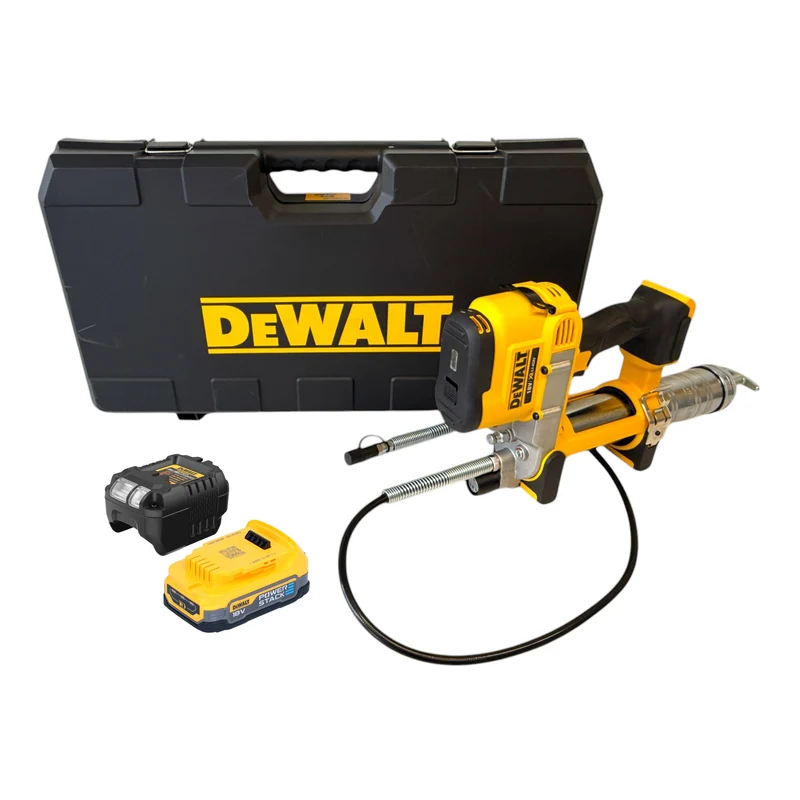 DeWalt DCGG 571 E1K Akku Fettpresse 18 V + 1x Powerstack Akku 1,7 Ah + Ladegerät