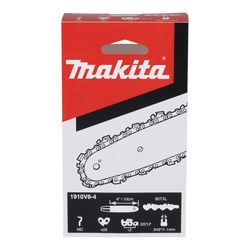 Makita 80TXL Sägekette Speed Cut 10 cm 0,325" LP 1,1 mm ( 1910V6-4 ) für Akku Astsäge DUC 101 / UC 100 D