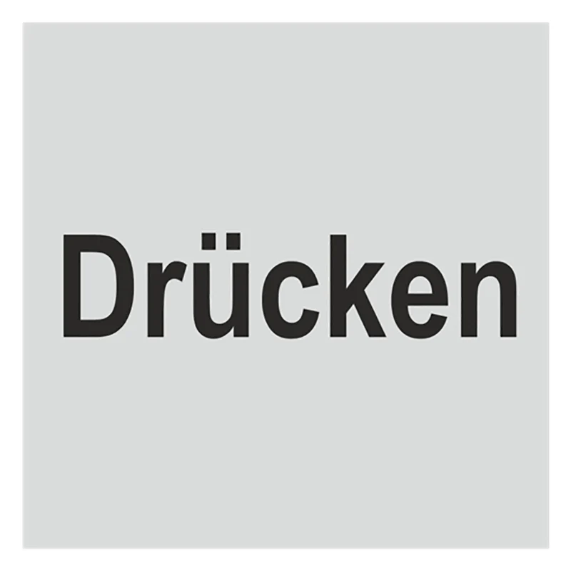 Türschild - Drücken