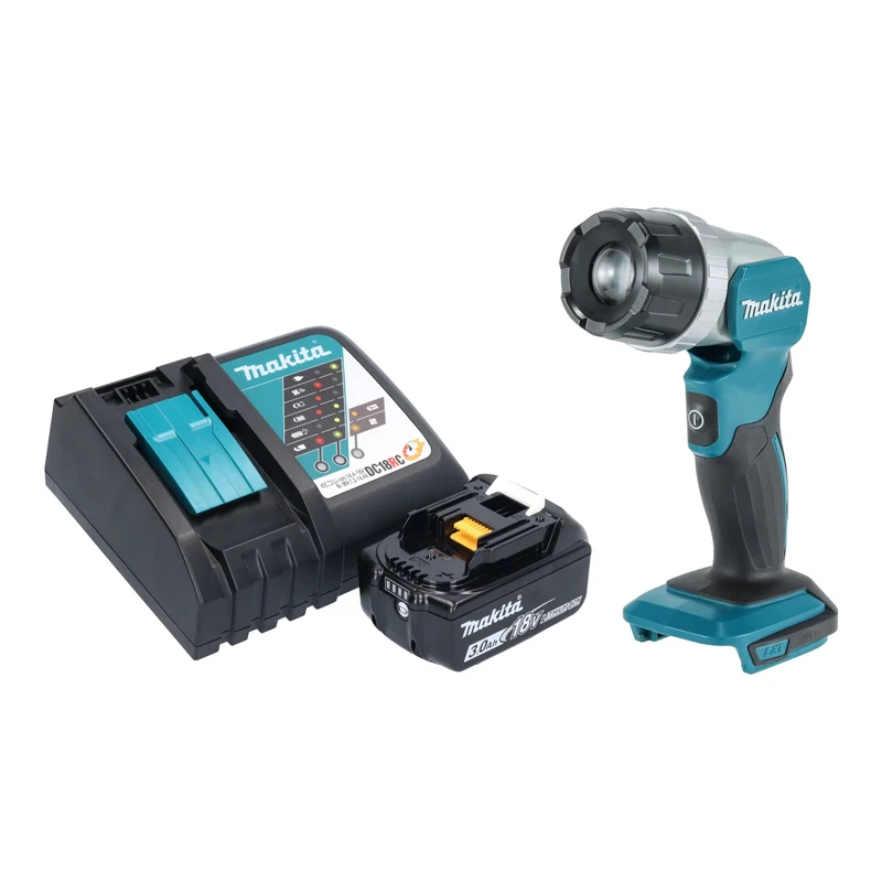 Makita DML 808 RF1 Akku Handstrahler 14,4 / 18 V 190 lm LED + 1x Akku 3,0 Ah + Ladegerät