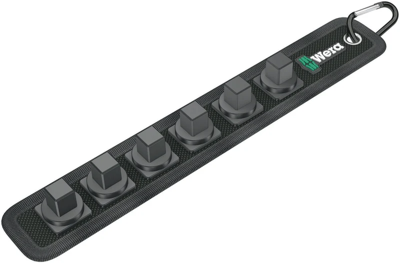 Wera Textilgurt Belt C 6-teilig für 1/2" Nüsse mit Klettstreifen und Karabinerhaken