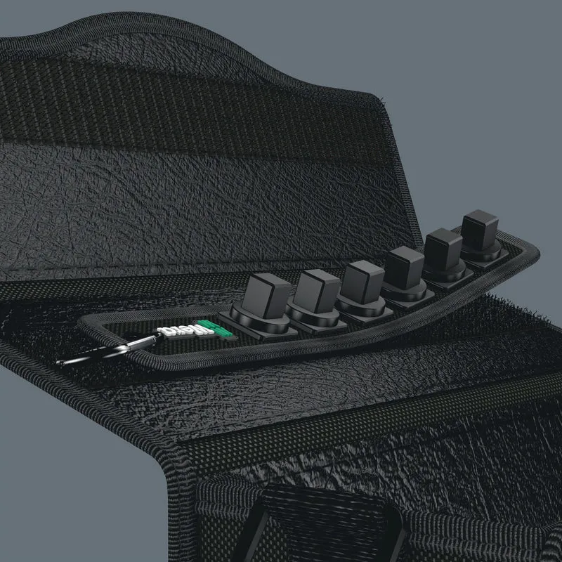Wera Textilgurt Belt C 6-teilig für 1/2" Nüsse mit Klettstreifen und Karabinerhaken