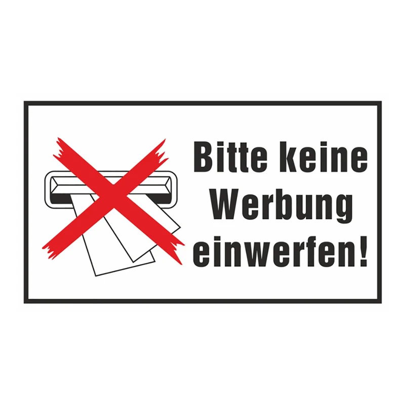 Aufkleber - Bitte keine Werbung einwerfen!